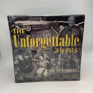 The Unforgettable Fifties Newsreels Black & White VHS Full Set SEALED.